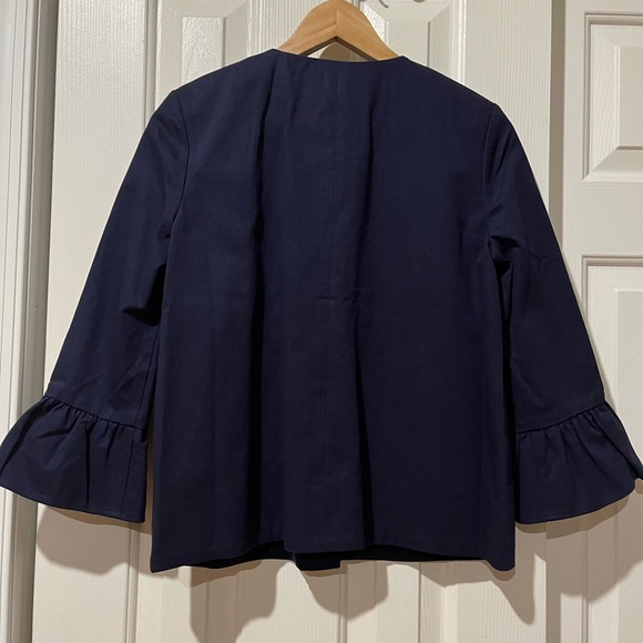 Draper James navy peplum sleeve short coat XS NWT - Picture 7 of 8